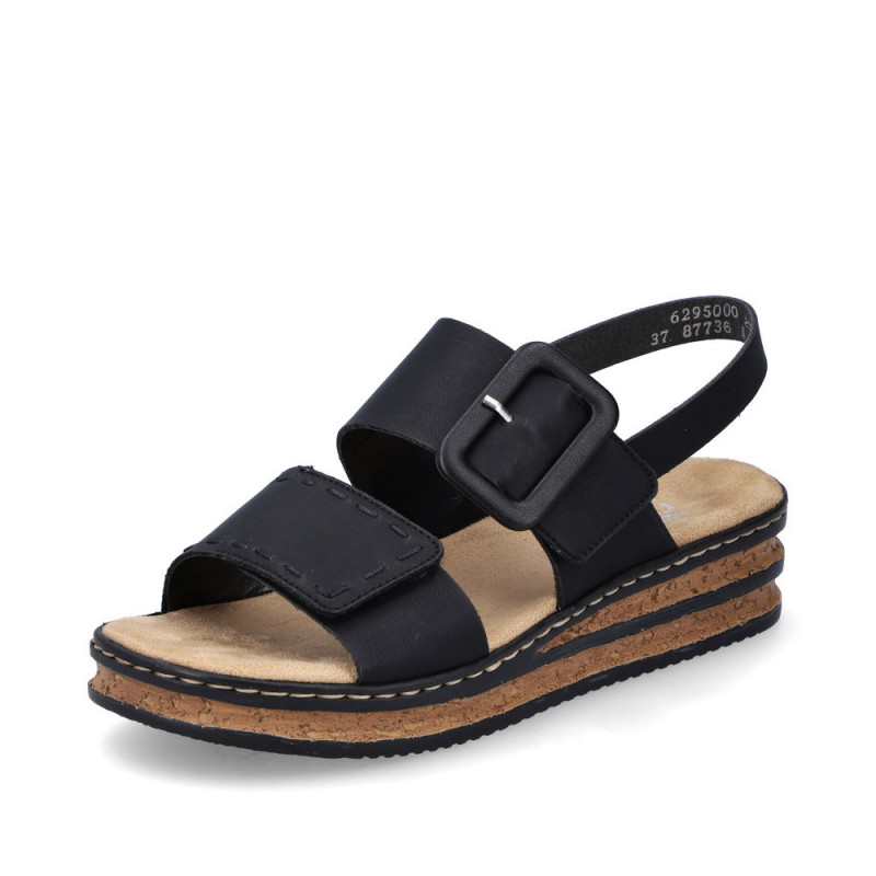 Rieker Sandalen Schwarz Damen