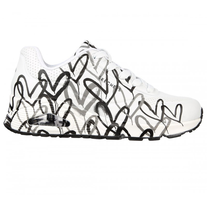 Skechers 155507-WBGY - Skechers Uno Spread The Love Schwarz Weiss