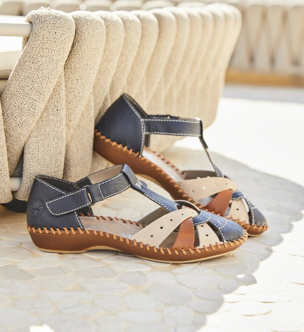 Rieker M1655-14 - Rieker Slipper Blau