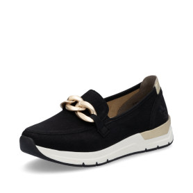 Rieker 58944-00 - Slipper (schwarz-gold)