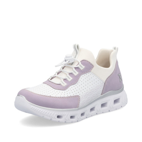 Rieker M6067-30 - Slipper (weiss-lila)