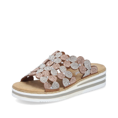 Rieker V02R8-90 - Pantoletten (metallic)