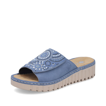 Rieker V1395-14 - Pantoletten (blau)
