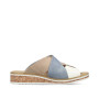Rieker V3683-90 - Pantoletten (blau)