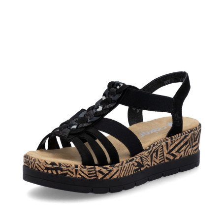 Rieker V3902-00 - Sandalen (schwarz)
