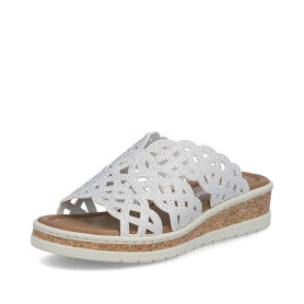 Rieker V4189-80 - Pantoletten (weiss)