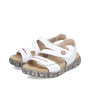 Rieker V5151-80 - Rieker Damen Sandalen Weiss (Rieker Damen Riemchensandale Weiss)