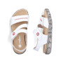 Rieker V5151-80 - Rieker Damen Sandalen Weiss (Rieker Damen Riemchensandale Weiss)