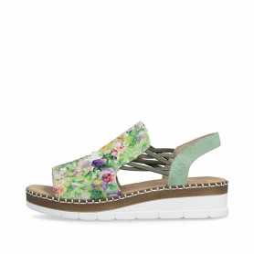 Rieker V1241-92 - Rieker Sandale Grün (Rieker Damen Sandalette Mint)