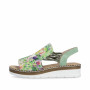 Rieker V1241-92 - Rieker Sandale Grün (Rieker Damen Sandalette Mint)