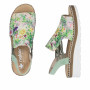 Rieker V1241-92 - Rieker Sandale Grün (Rieker Damen Sandalette Mint)