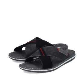 Rieker 21098-02 - Rieker Herren Pantolette Schwarz (Rieker Herren Pantolette Komfortweite)