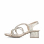 Rieker 64970-60 - Rieker Damen Sandaletten Beige (Rieker Riemchensandalette Silber)