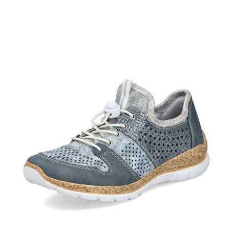 Rieker N4255-12 - Rieker Slipper Blau (Rieker Slip-On Sneaker Dunkelblau)