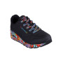 Skechers 177918-BKMT - Skechers Damen Sneaker Schwarz (Skechers Uno - Ravaged Love)