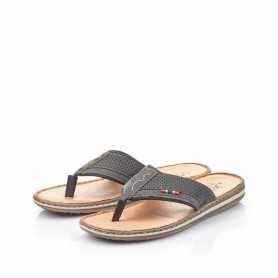 Rieker 21084-00 - Rieker Herren Pantolette Schwarz (Rieker Herren Zehentrenner Schwarz)