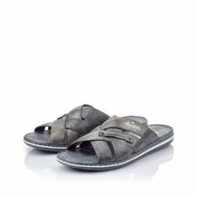 Rieker 21062-15 - Rieker Herren Pantoletten Blau (Rieker Herren Pantolette Clog Blau)