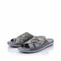 Rieker 21062-15 - Rieker Herren Pantoletten Blau (Rieker Herren Pantolette Clog Blau)