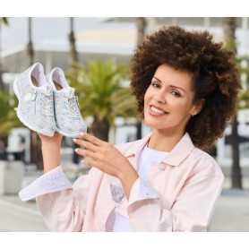 Rieker L3252-91 - Rieker Damen Sneaker Hellblau (Sportlicher Rieker Damen-Slipper)