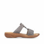 Rieker V2885-42 - Rieker Damen Pantolette Grau (Rieker Sommer Pantoletten in Grau)