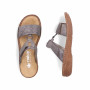 Rieker V2885-42 - Rieker Damen Pantolette Grau (Rieker Sommer Pantoletten in Grau)