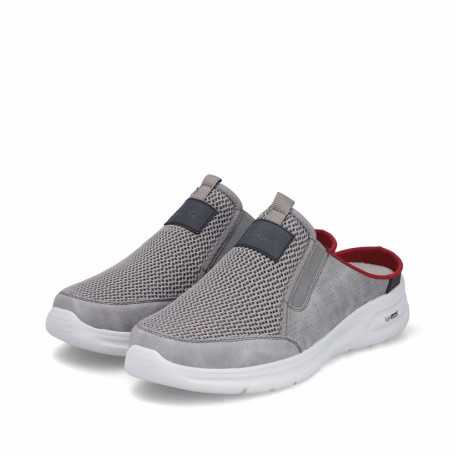 Rieker B7390-42 - Rieker Herren Pantoletten Grau (Rieker Sporty Clogs Grau)