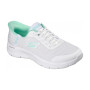 Skechers 124836-WMNT - Skechers Damen Slip-ins Weiss/Mint (Skechers GO WALK Flex Grand Entry)