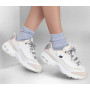 Skechers 150235-WSL - Skechers Damen Sneaker Weiss-silber (Skechers D'Lites Golden Chic Silber)