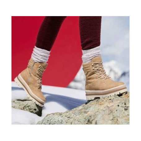 Rieker Y6225-60 - Rieker Damen Boots Beige (Rieker Damen-Schnürstiefel)
