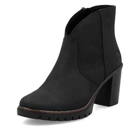 Rieker Y2553-00 - Rieker Damen Stiefeletten Schwarz (Rieker Ankle Boot mit Kurzschaft)