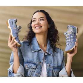 Rieker 55956-10 - Rieker Damen Slipper Blau (Rieker Damen Sneaker Blau)