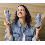 Rieker 55956-10 - Rieker Damen Slipper Blau (Rieker Damen Sneaker Blau)