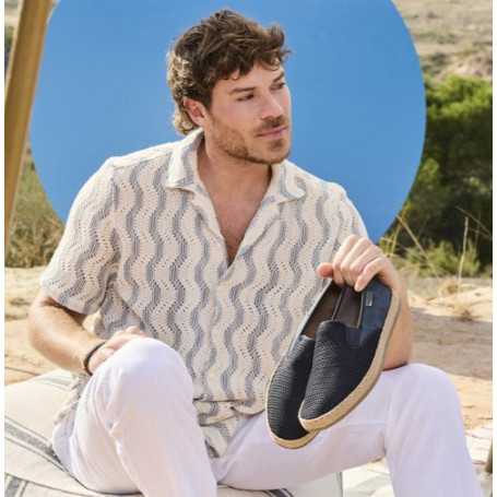 Rieker B2661-14 - Rieker Herren Slipper Blau (Rieker Herren Sommerslipper Dunkelblau)