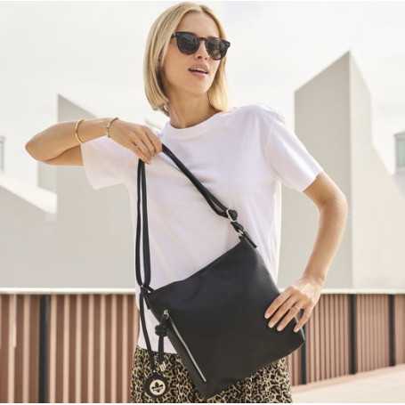 Rieker H1073-00 - Rieker Handtaschen Schwarz (Rieker Damen Umhängetasche Schwarz)