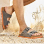 Rieker 21190-40 - Rieker Herren Pantolette Grau (Rieker Herren Pantolette Extraweite H)