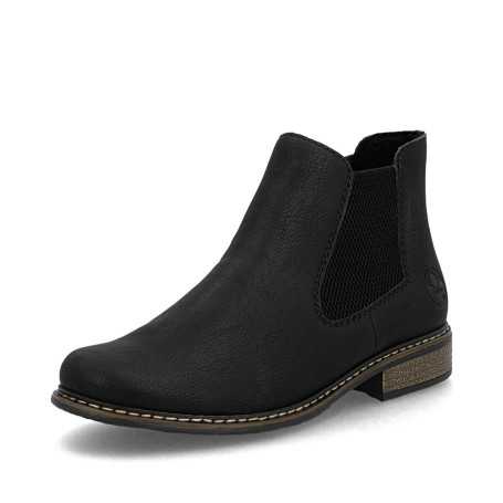 Rieker Z4994-00 - Rieker Stiefeletten Schwarz (Rieker Chelsea Boot Schwarz für Damen)