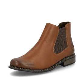 Rieker Z4994-24 - Rieker Damen Stiefelette Braun (Rieker Damen-Stiefelette im Chelsea-Boot-Stil)