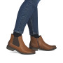 Rieker Z4994-24 - Rieker Damen Stiefelette Braun (Rieker Damen-Stiefelette im Chelsea-Boot-Stil)