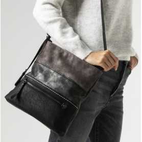 Rieker H1301-45 - Rieker Handtaschen Schwarz Grau (Rieker Umhängetasche Schwarz)