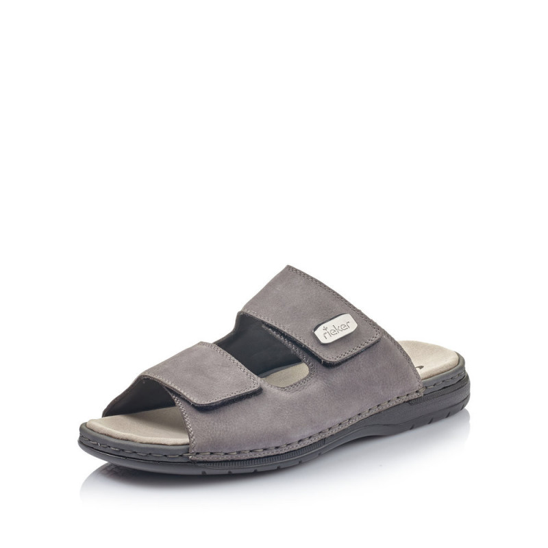Rieker Frühjahr/Sommer, Herren Pantoletten, Grau (Anthrazit/Rauch 43), 40 EU (6.5 UK