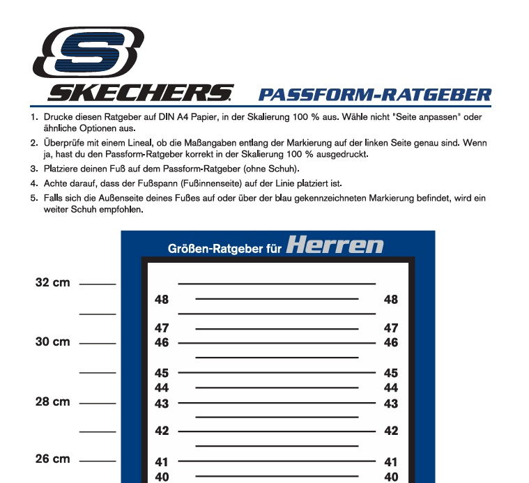 Skechers Schuhgroessen Herren PDF